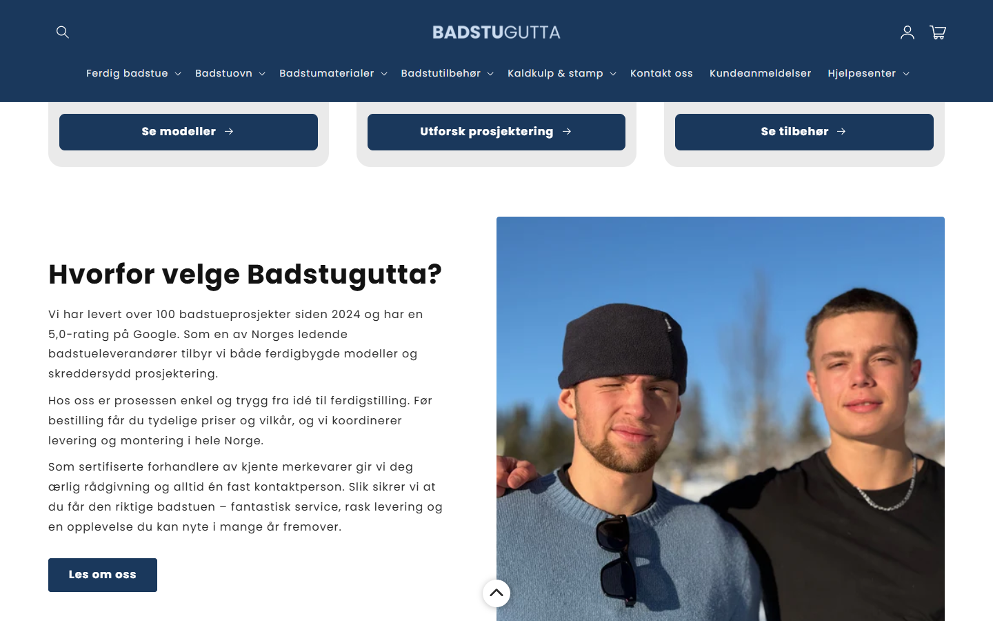 Badstugutta om oss